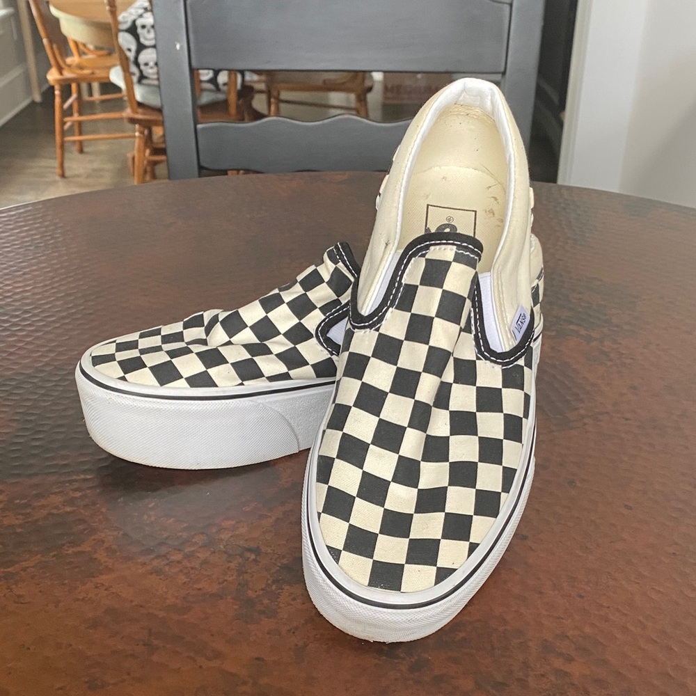 Vans Platform Checkered Slip-On Sneakers